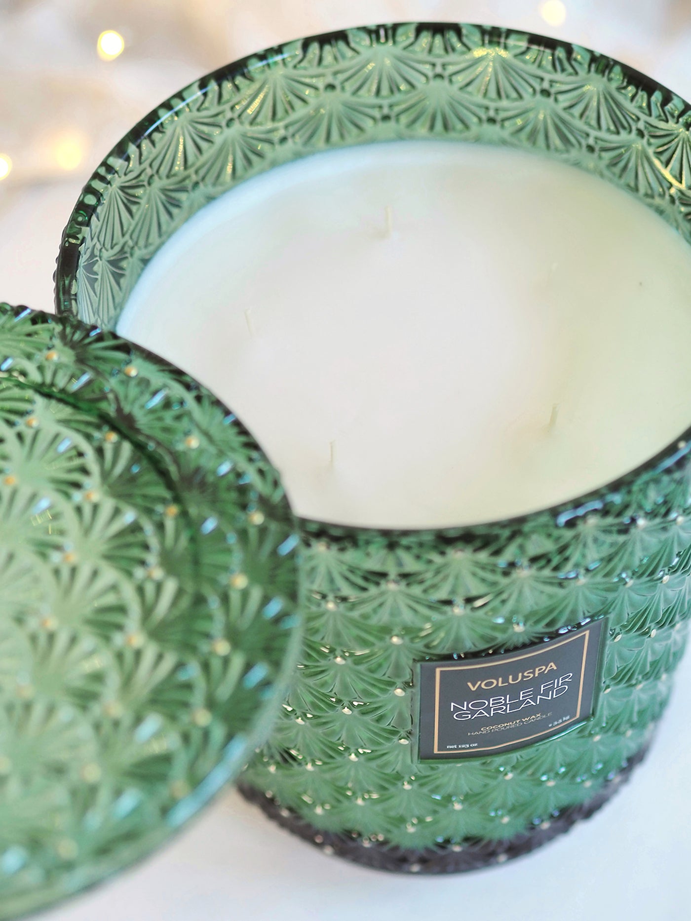 Noble Fir Garland 5 Wick Hearth Candle - The Cross Decor & Design