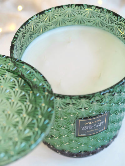 Noble Fir Garland 5 Wick Hearth Candle - The Cross Decor & Design