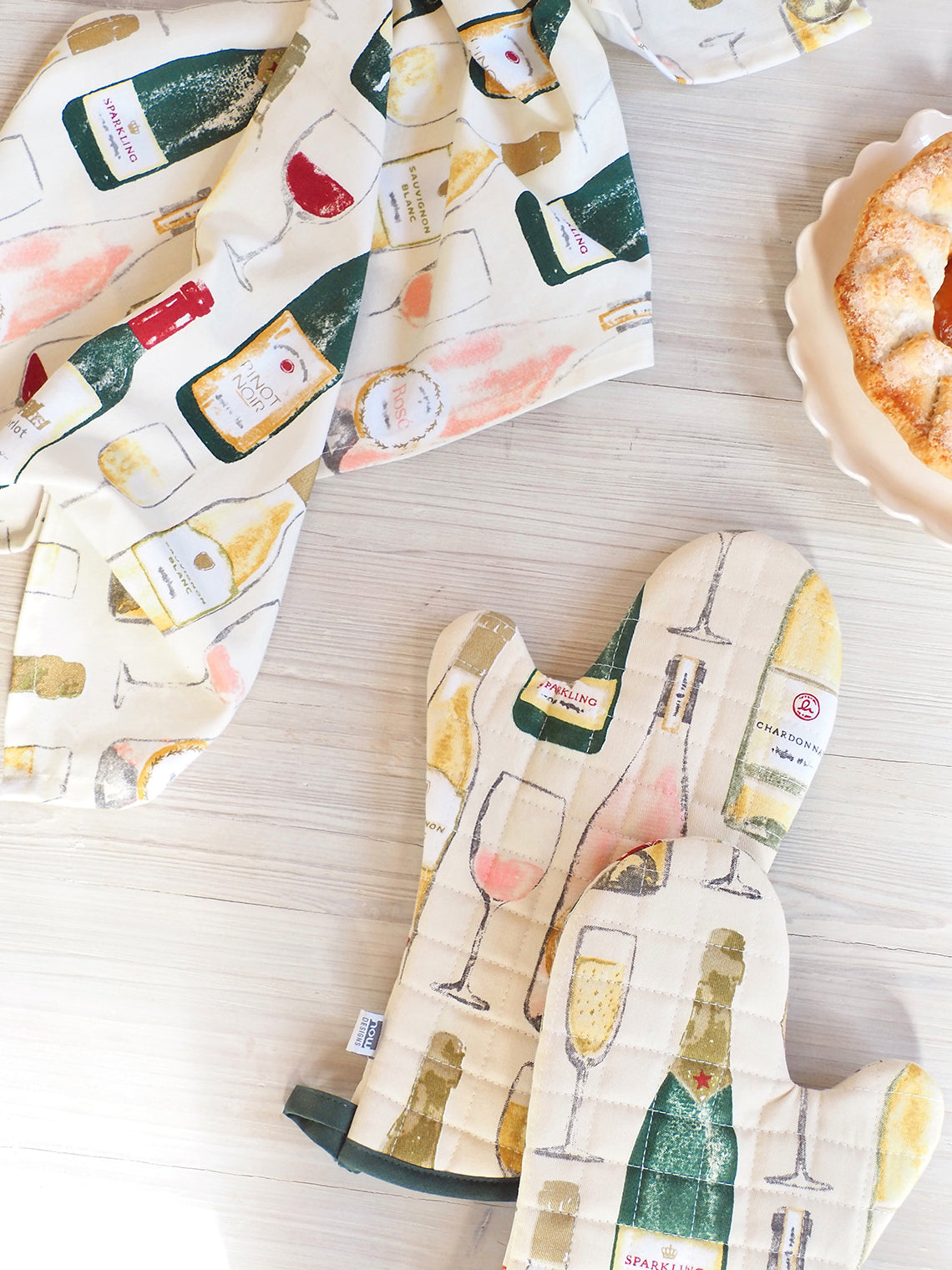 Wine & Dine Tea Towel - The Cross Decor & Design