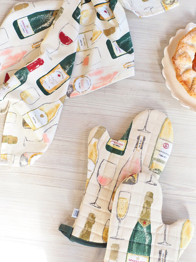Wine & Dine Tea Towel - The Cross Decor & Design
