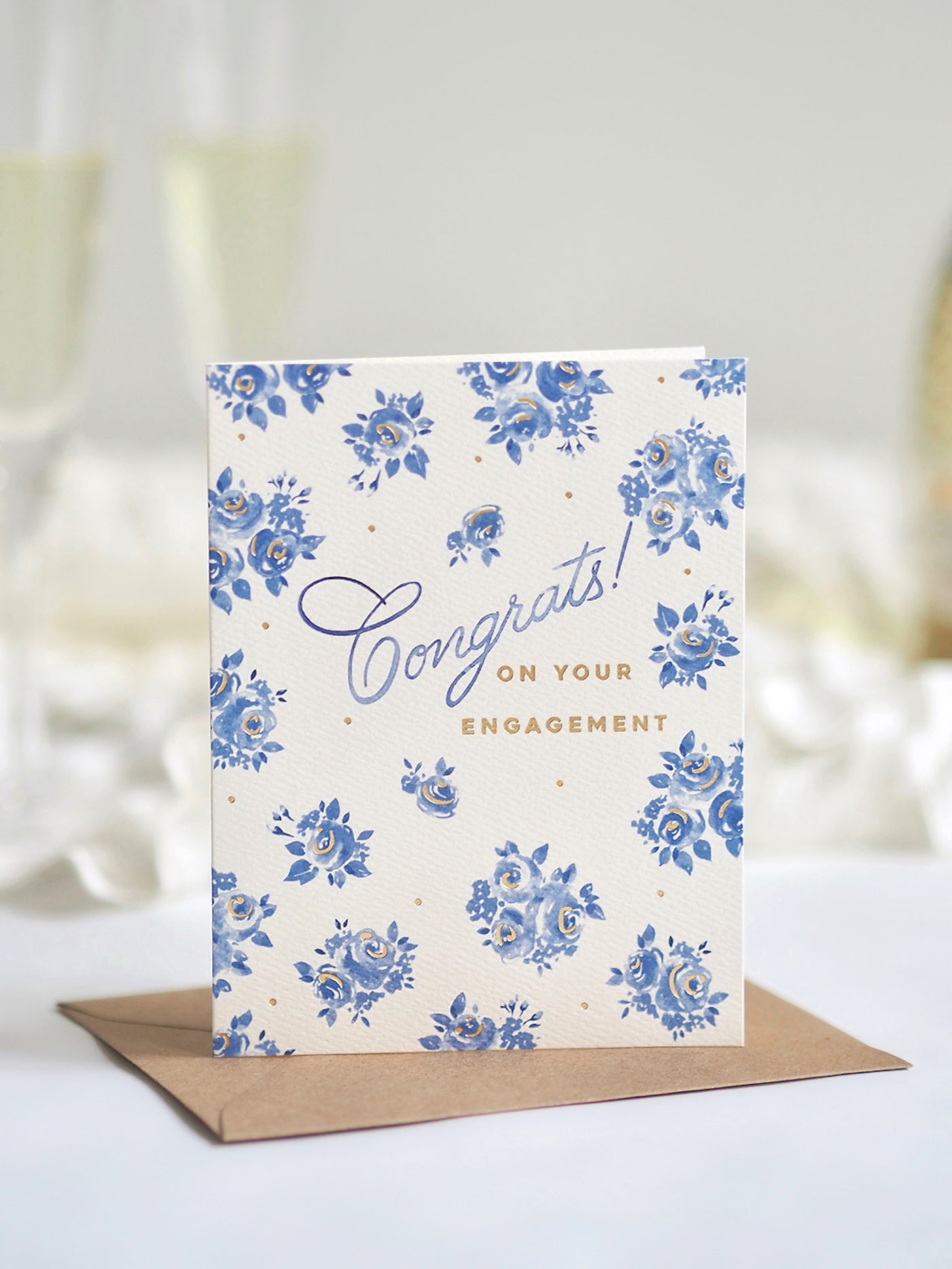 French Blue Engagement Greeting Card - The Cross Decor & Design