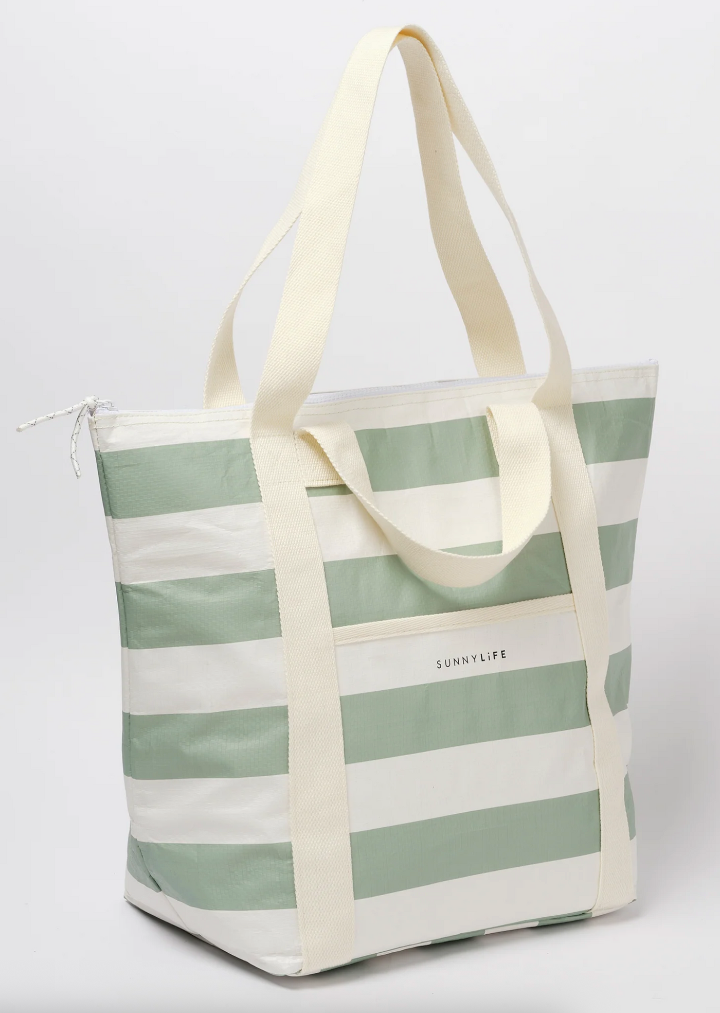 Light Cooler Tote La Palma Sage Stripe - The Cross Decor & Design
