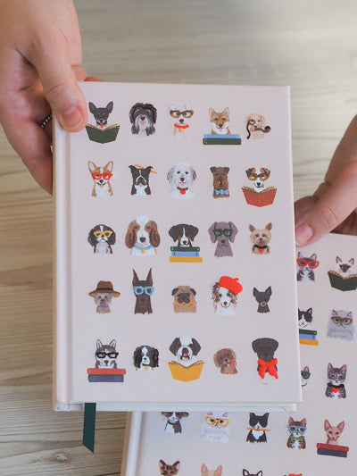 Studious Dogs Embroidered Journal