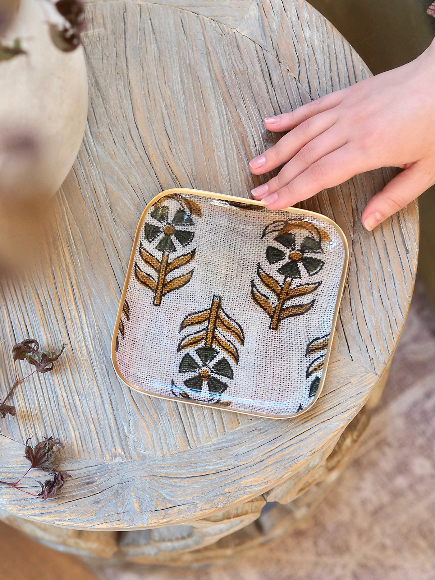 Folk Bloom Trinket Tray - The Cross Decor & Design