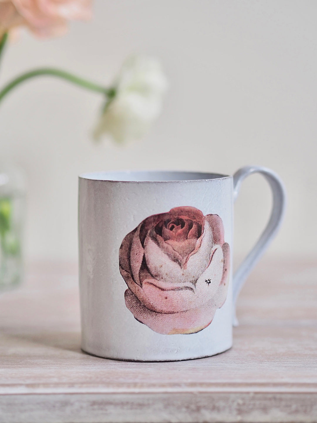 Astier de Villatte | Pink Rose with Insect John Derian Mug | The