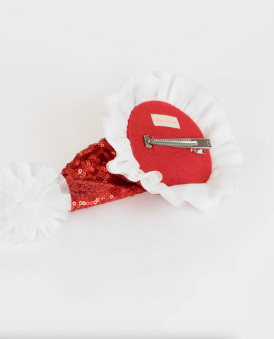 Sequin Santa Hat Hair Clip
