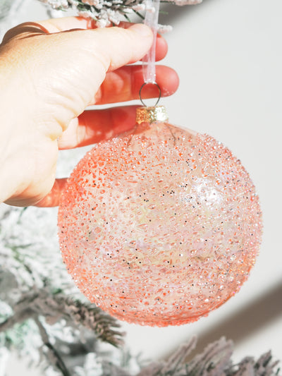 Coral Textured Ball Ornament