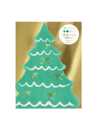 Gold Bow Tree Napkins