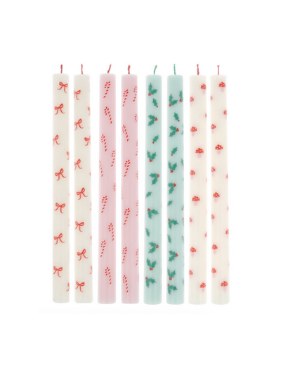 Festive Patterned Table Candles