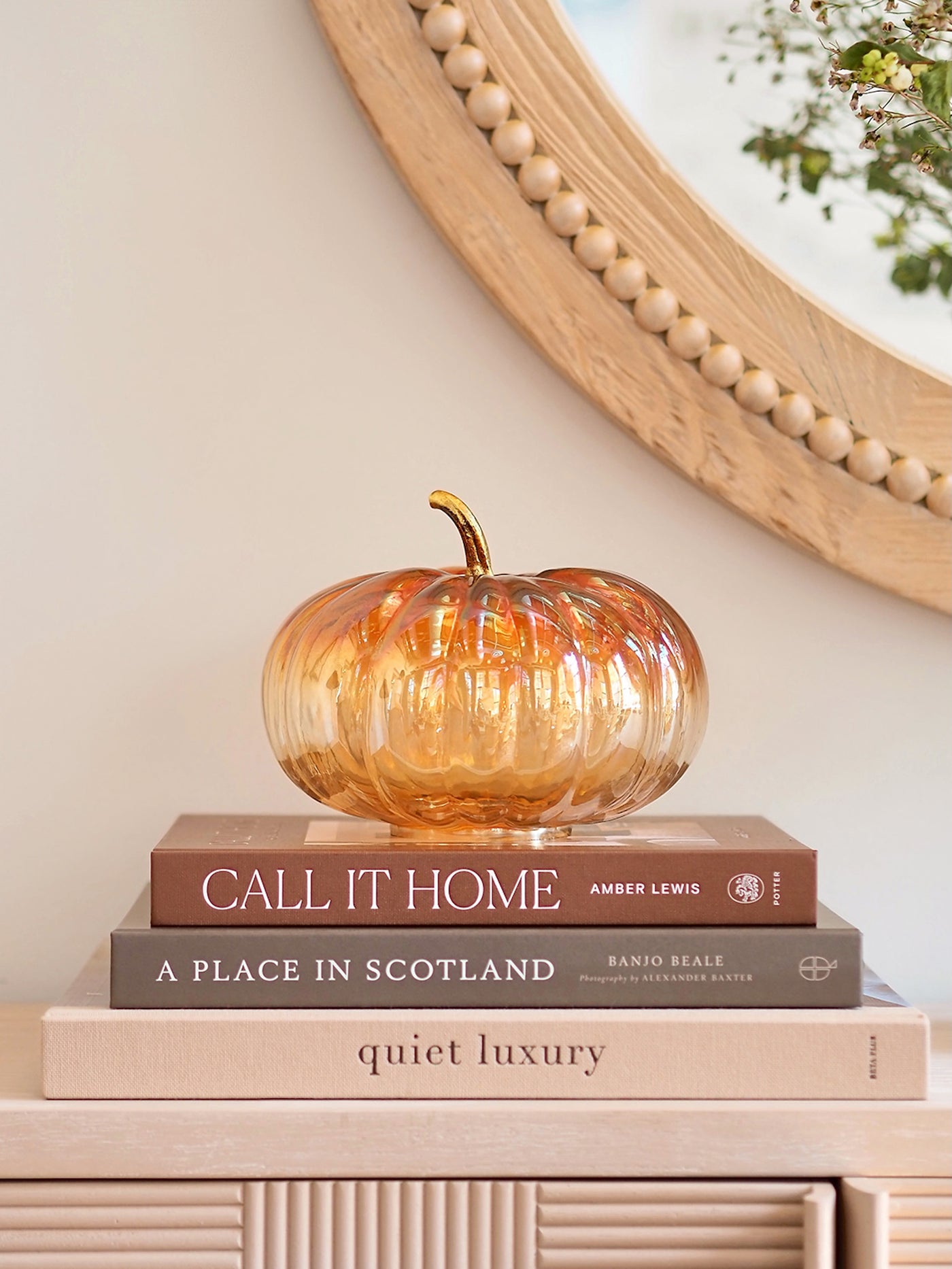 Glass Decorative Pumpkin
