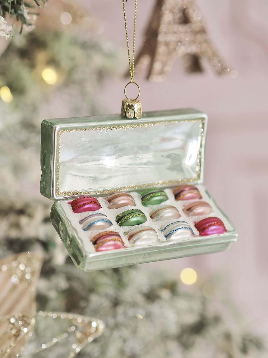 Blue Box of Macarons Ornament - The Cross Decor & Design