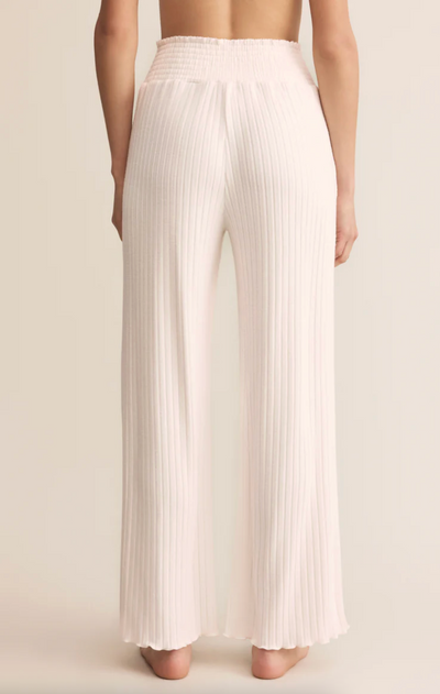 Cream Ribbed Pant