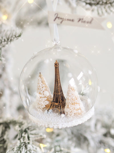 Eiffel Tower Globe Ornament