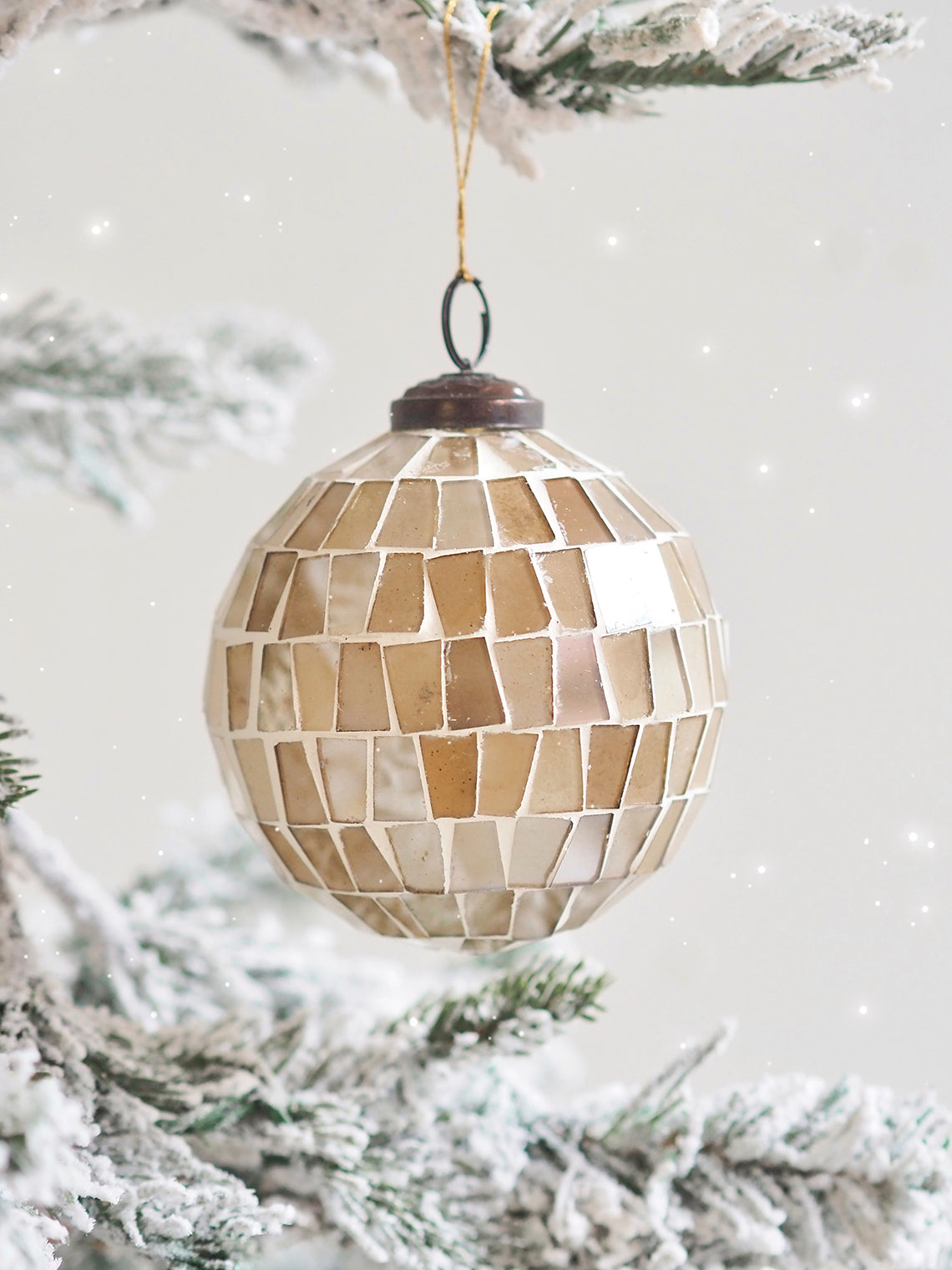 Mosaic Disco Ball Ornament