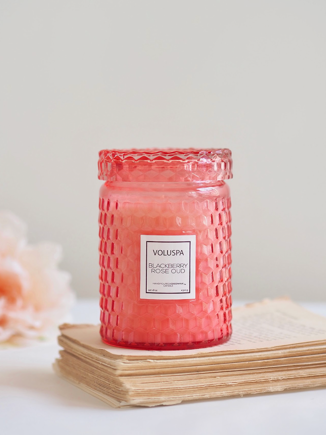 Blackberry Rose Oud Glass Jar Candle | Large - The Cross Decor & Design