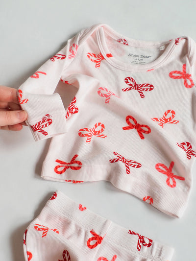 Candy Cane Bows Loungewear Set