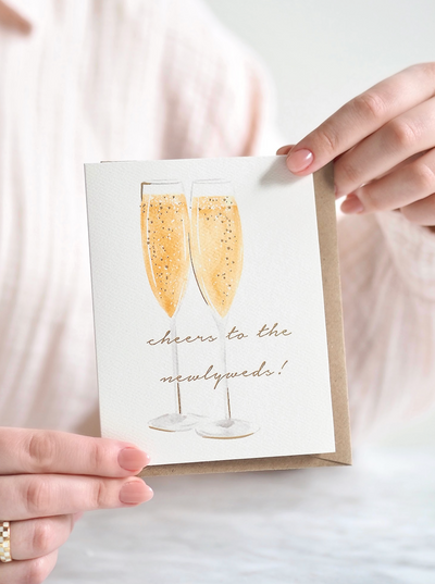 Cheers To The Newlyweds Greeting Card - The Cross Decor & Design
