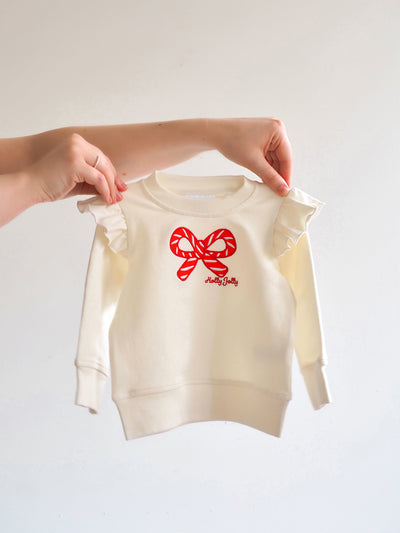 Candy Canes Ruffle Sweatshirt