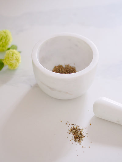 Fresco Marble Mortar & Pestle Set - The Cross Decor & Design