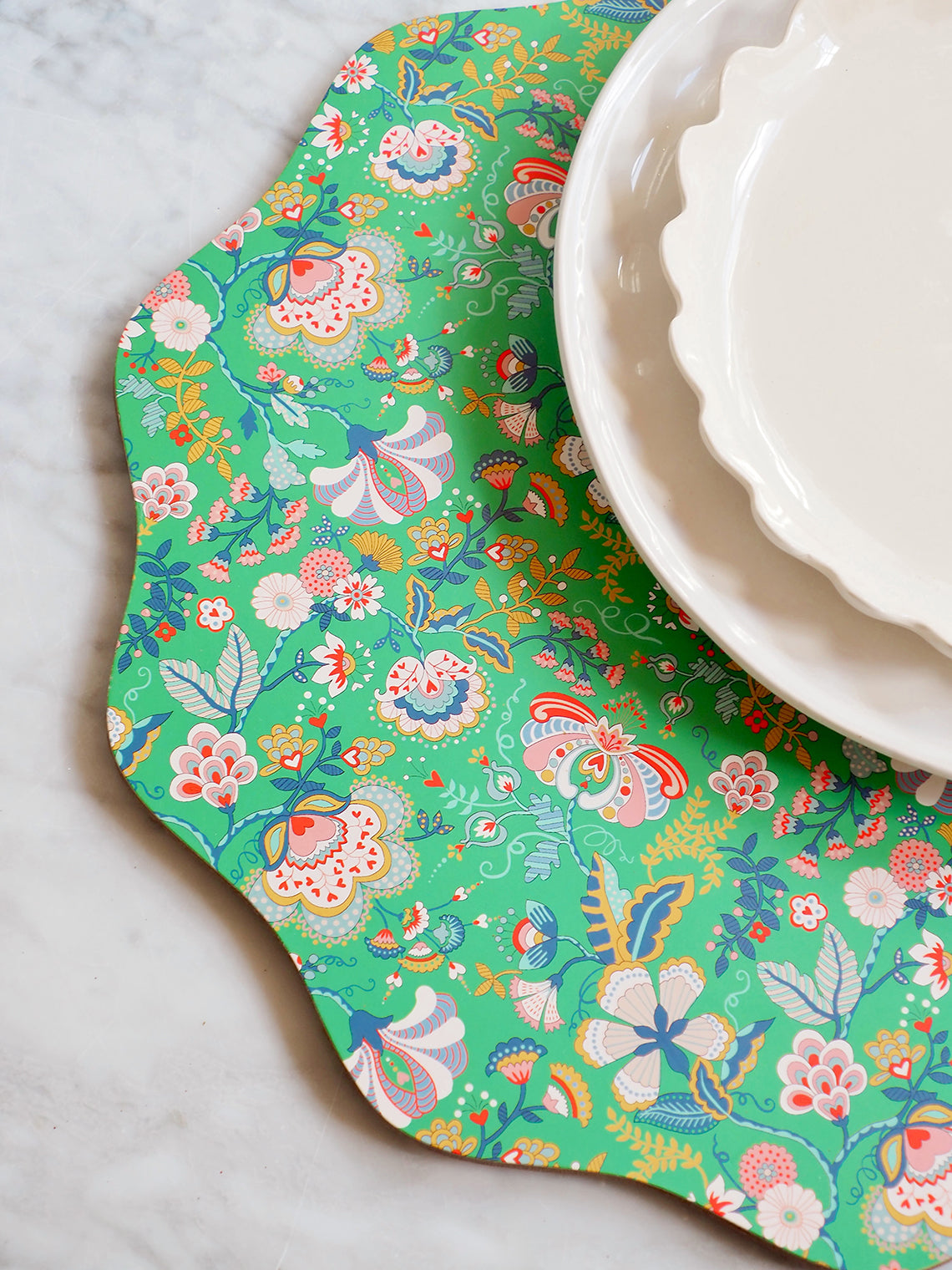 Liberty Winter Placemat | Green floral
