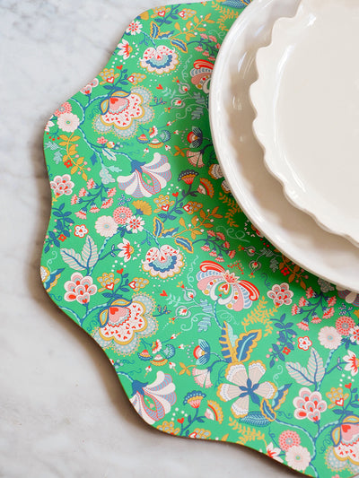 Liberty Winter Placemat | Green floral
