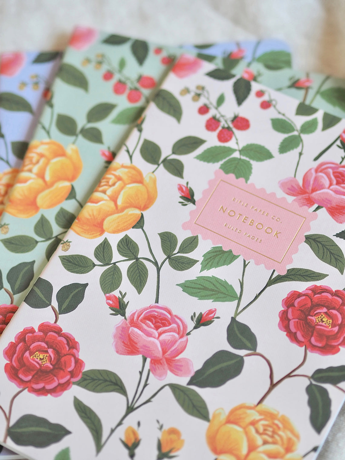 Roses Notebooks Assorted Set of 3 - The Cross Decor & Design