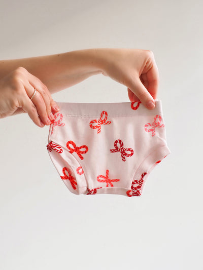 Candy Cane Bows Simple Dress & Bloomer