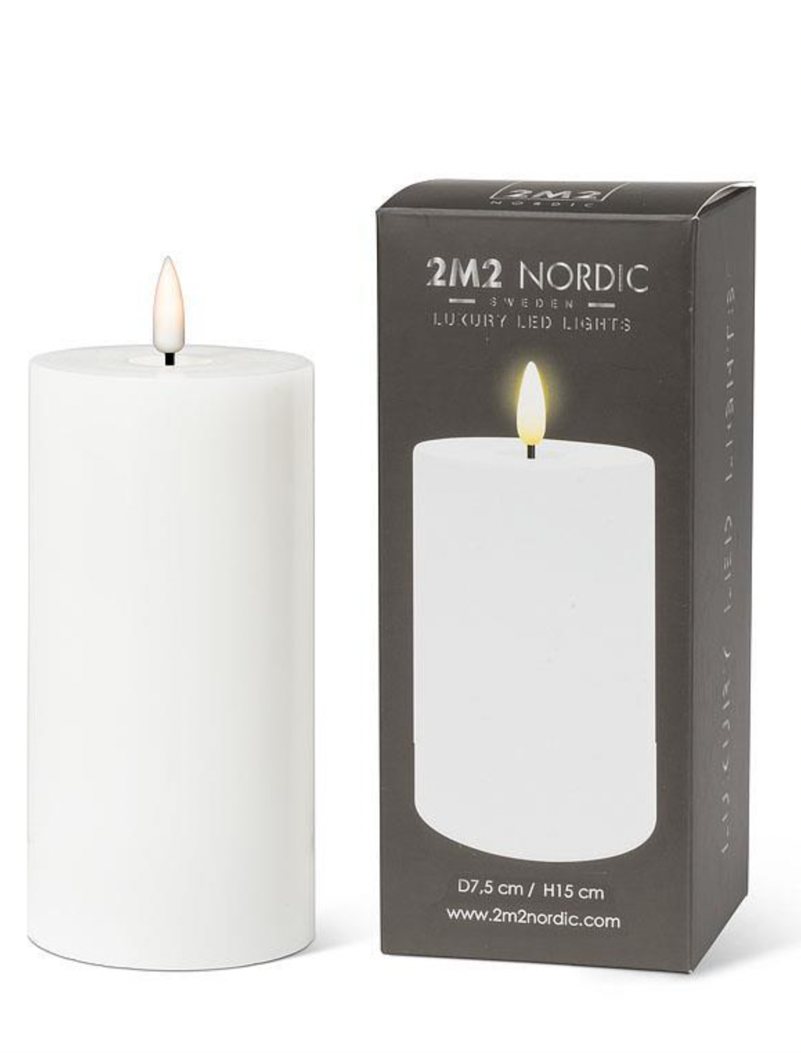 Battery Operated Pillar White Candle - The Cross Decor & Design