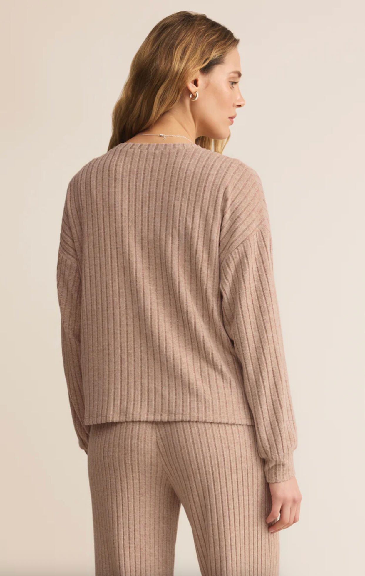Dusty Rose Ribbed Top