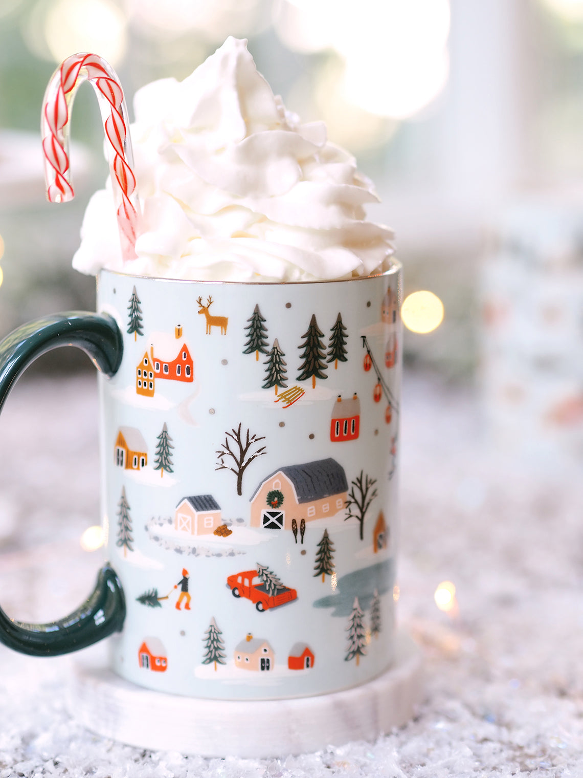 Red & White Candy Cane Stir Stick