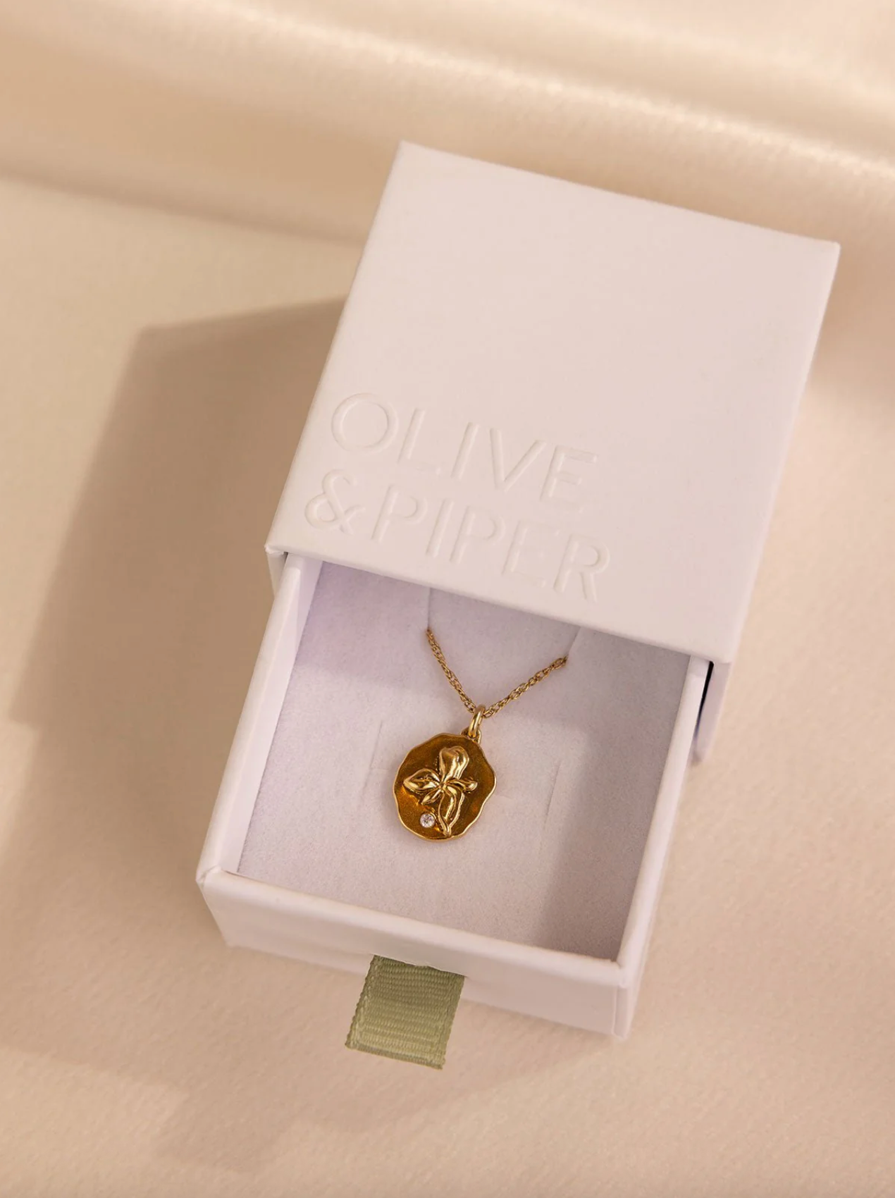 Water Lily Pendant Necklace | July - The Cross Decor & Design