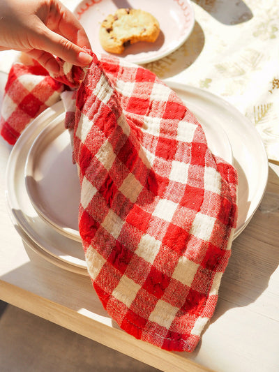 Ruby Red Gingham Napkin