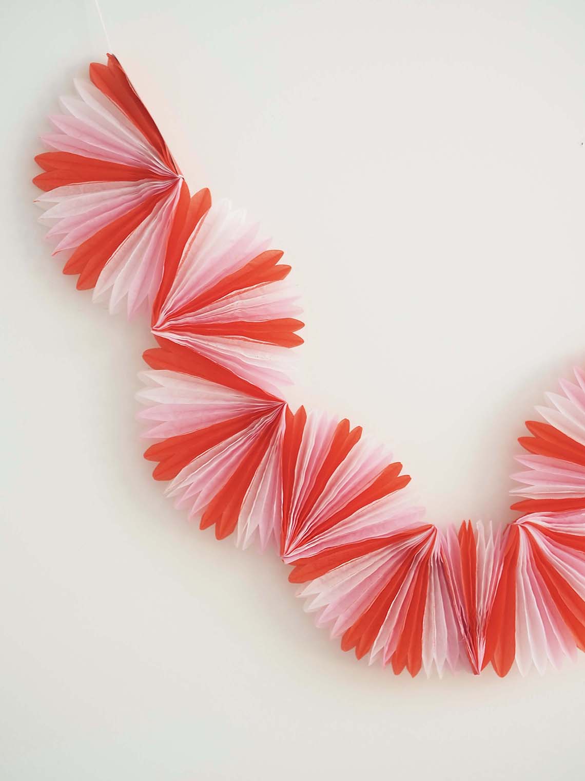 Candy Cane Stripe Honeycomb Garland - The Cross Decor & Design