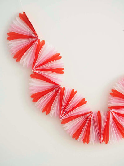 Candy Cane Stripe Honeycomb Garland - The Cross Decor & Design