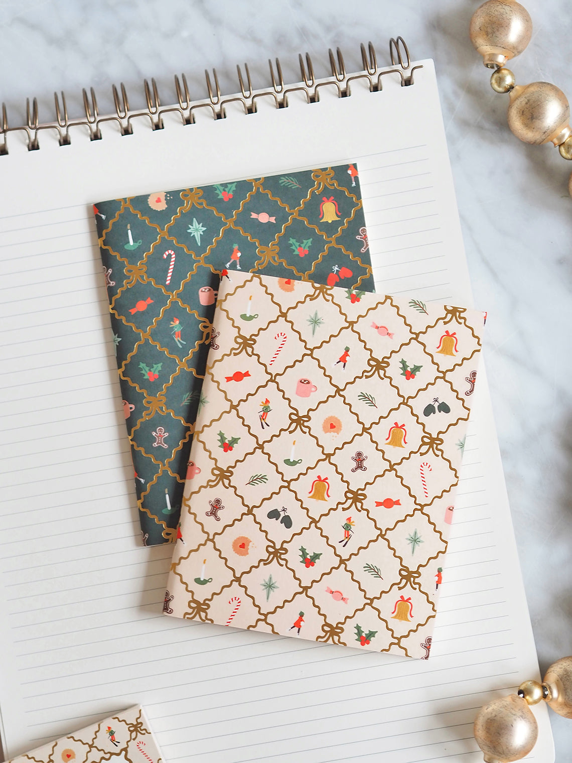 Pair Of 2 Holiday Argyle Pocket Notebooks