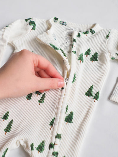 Tiny Forest Zipper Footie