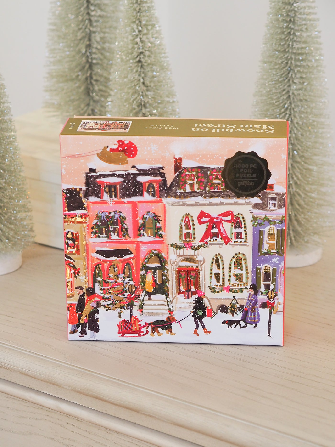 Snowfall on Main Street 1000 Piece Puzzle