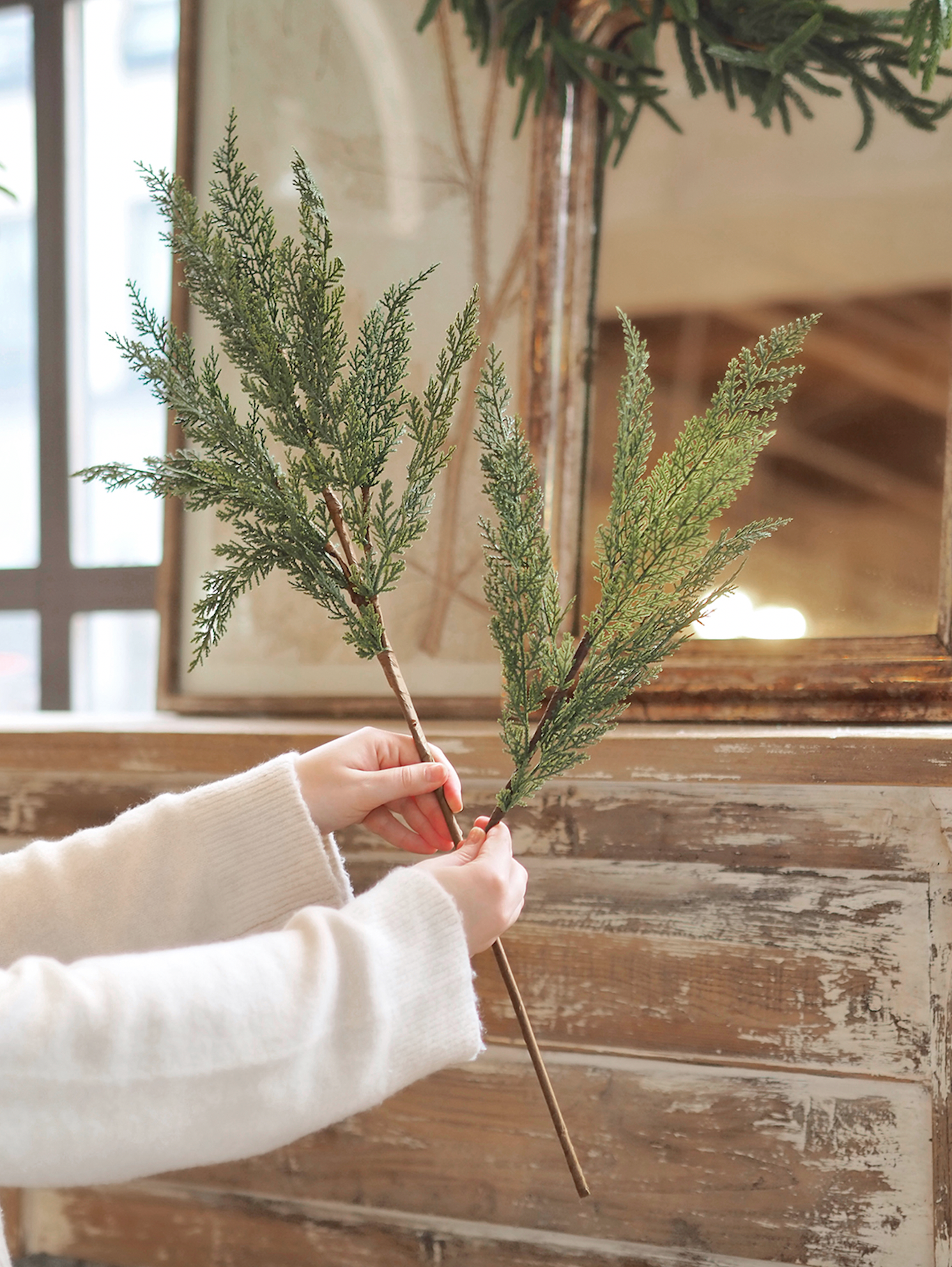 Cypress Pine Faux Stem - The Cross Decor & Design