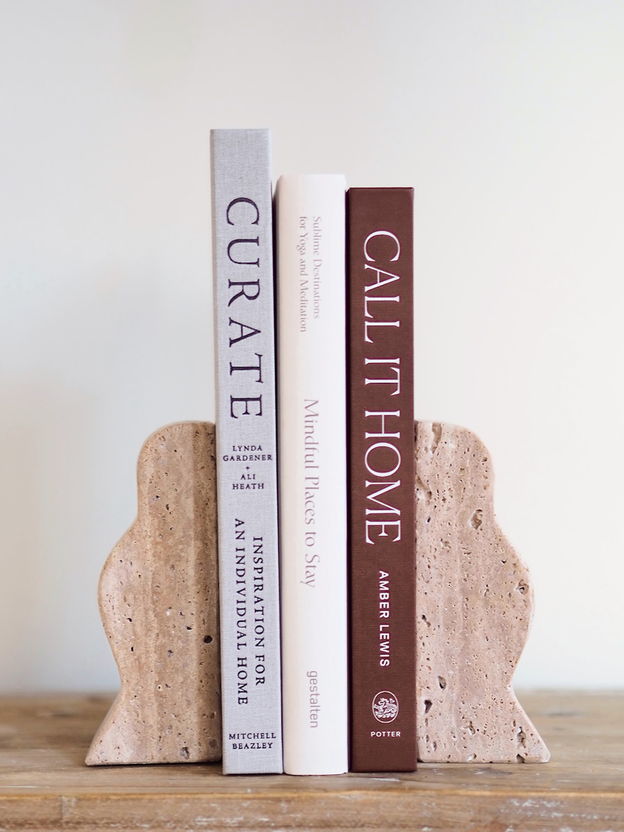 Travertine Wave Bookend Set - The Cross Decor & Design