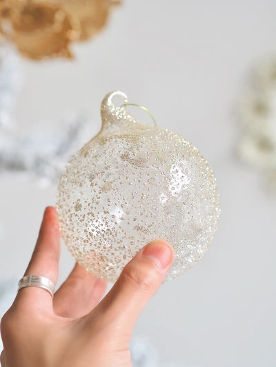 Gold Speckled Bauble Ornament