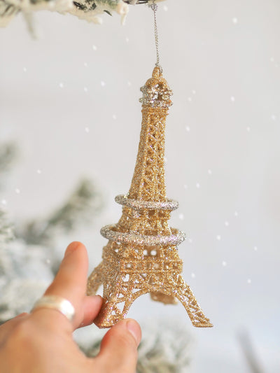 Champagne Eiffel Tower Ornament