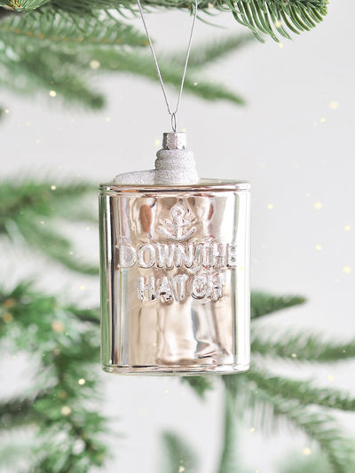 Silver Flask Ornament