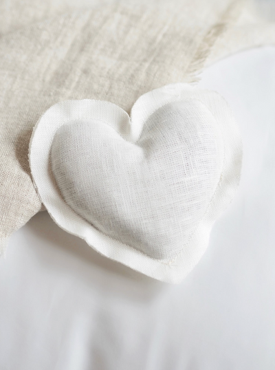 Lavender Linen Heart Sachets - The Cross Decor & Design