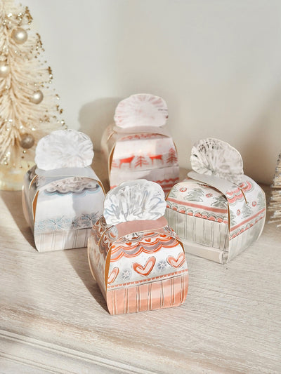 Folding Hat Shaped Gift Boxes Set of 4