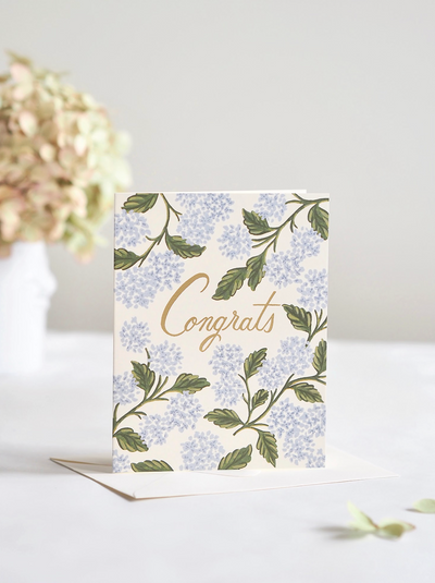 Hydrangea Congrats Card - The Cross Decor & Design