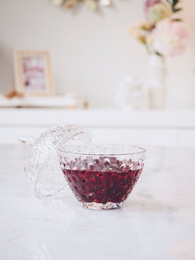 Glass Strawberry Jar