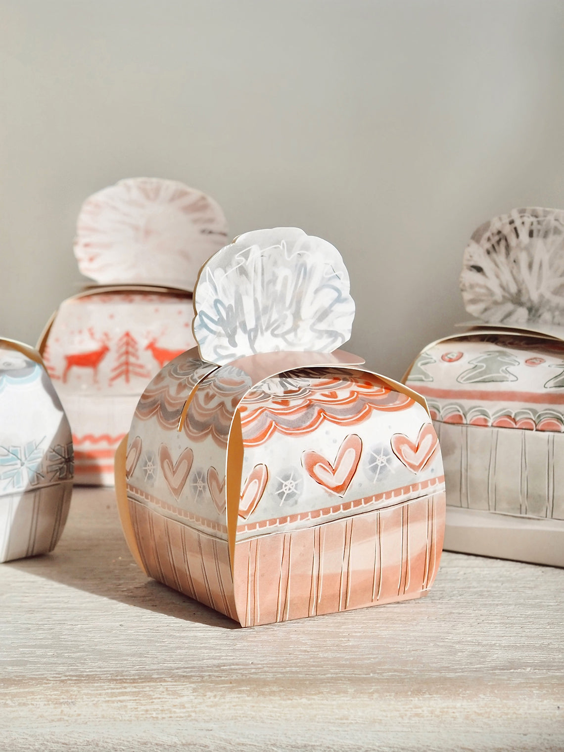 Folding Hat Shaped Gift Boxes Set of 4