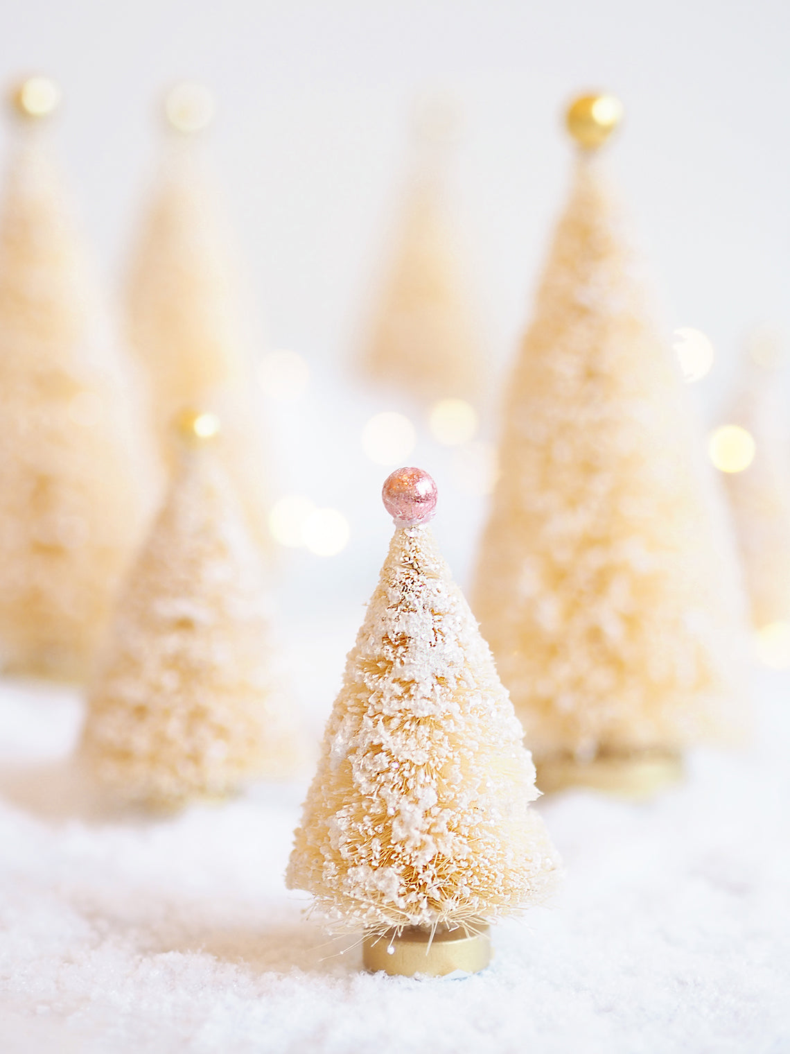 Pink Jewel Bottle Brush Tree 4" - The Cross Decor & Design