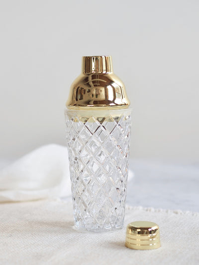Gold Embossed Glass Cocktail Set - The Cross Decor & Design