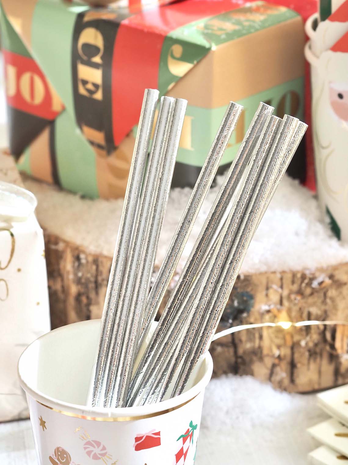 Silver Paper Straws - The Cross Decor & Design